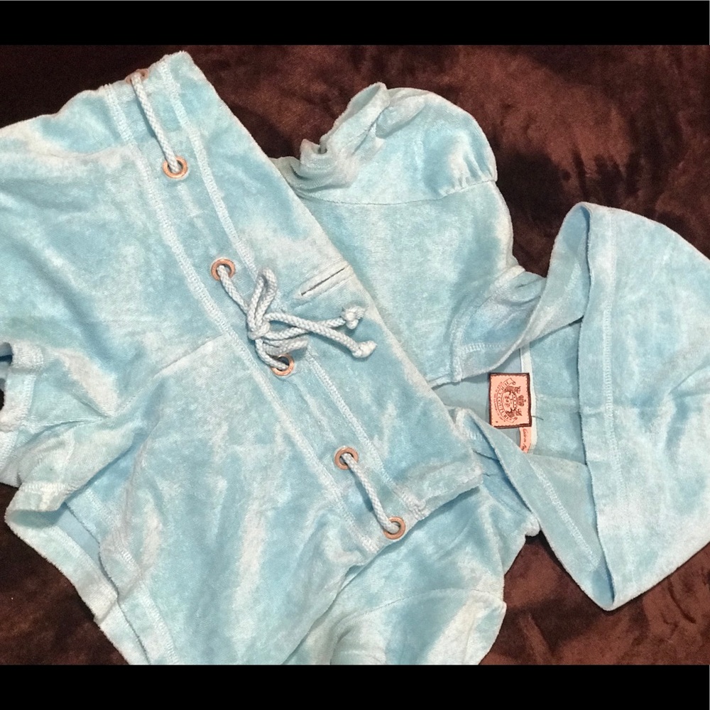 ⚜️Juicy couture micro fiber baby blue romper. ⚜️